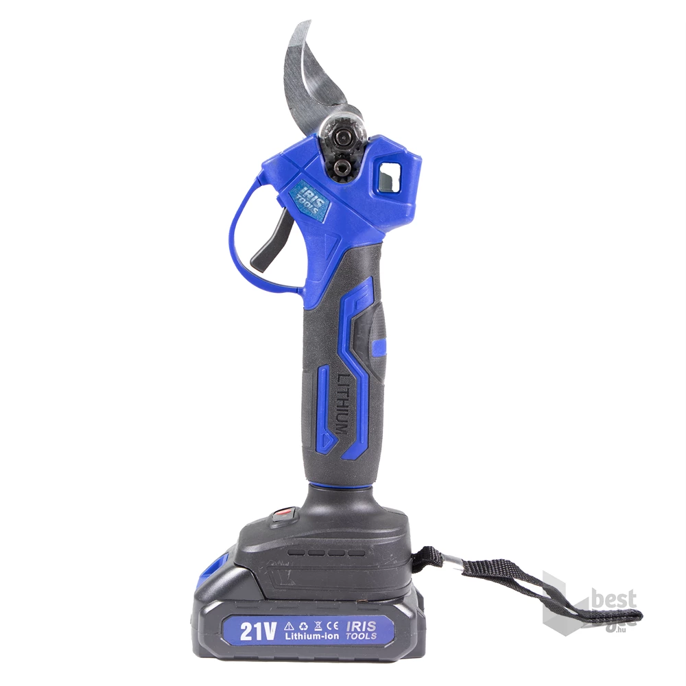 IRIS TOOLS ITSM-100 Akkus metszőolló szett (táska + metszőolló + 2 akku + töltő), 21V