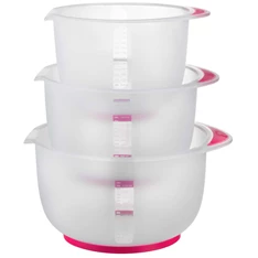 IRIS G-480 TRIPLE MIXING 3 darabos keverőtál szett, csúszásmentes talppal 1.500ml+2.000ml+2.500ml 24x22x12cm