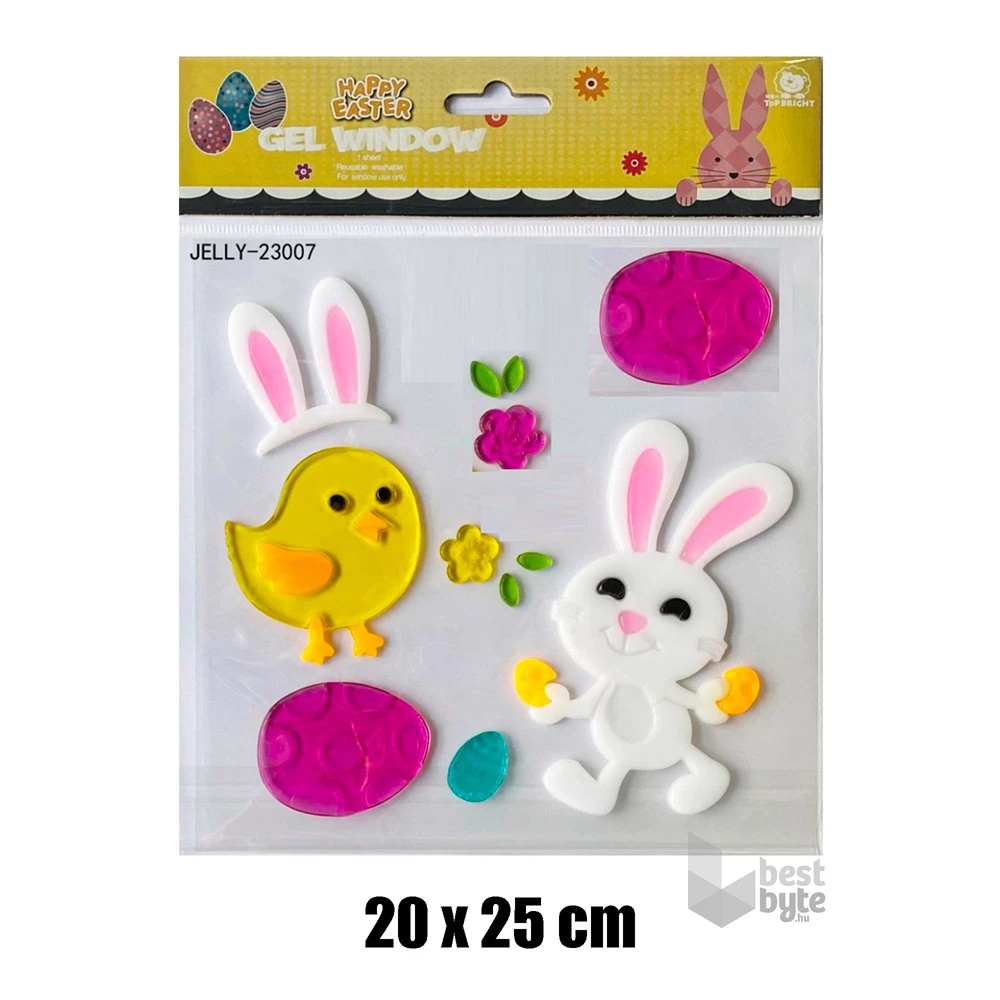 IRIS ablakzselé nyuszi+csibe 20 x 25cm