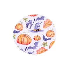 IRIS bádog tálca, kör alakú, halloween dekor, narancssárga lila 33 x 1,5 cm IRIS bádog tálca, kör alakú, halloween dekor, narancssárga lila 33 x 1,5 cm