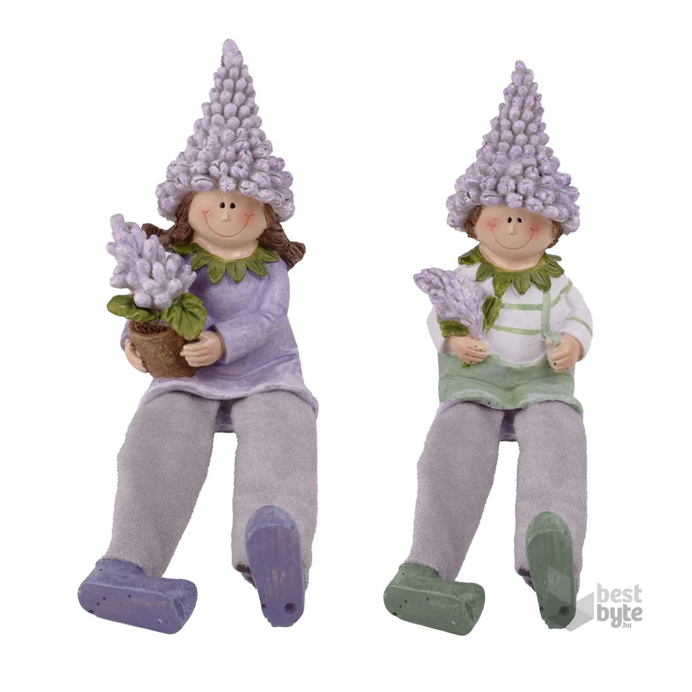 IRIS dekor műgyanta levendula gyerek 2 szortiment lila/zöld 17cm