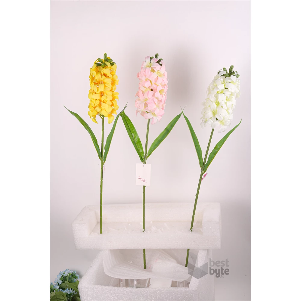 IRIS dekor virág jácint szálas 3 féle szín 60cm