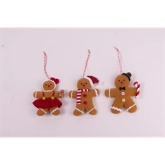 IRIS filc akasztós mézeskalács figurák,  10  cm