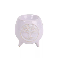 IRIS kerámia olajmécses, gömb alakú, 4 lábbal, fa mintás, fehér 9,5 x 10 cm IRIS kerámia olajmécses, gömb alakú, 4 lábbal, fa mintás, fehér 9,5 x 10 cm