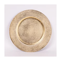 IRIS műanyag tálca, kör alakú, szemcsés, arany 33 cm