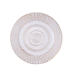 IRIS műanyag tálca, körös, antik fehér 33 cm