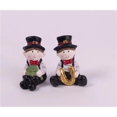 IRIS polirezin kéményseprő kalapban, ülő, négylevelű lóherével vagy patkóval 7 x 9 cm IRIS polirezin kéményseprő kalapban, ülő, négylevelű lóherével vagy patkóval 7 x 9 cm