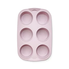 IRIS szilikon muffin sütőforma 6 darabhoz, szürke, fekete vagy piros színű SL-3208