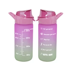 IRIS színátmenetes üveg kulacs 500ml, rózsaszín 111808-161