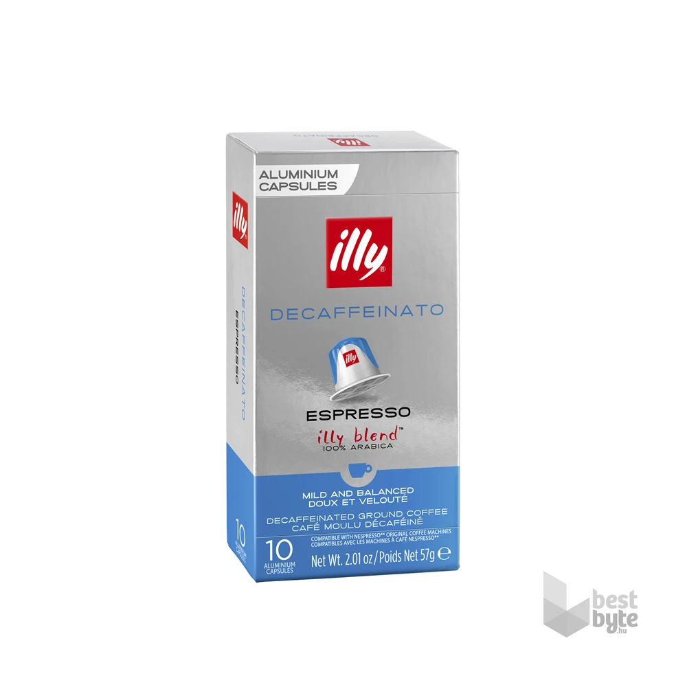 Illy NCC Espresso Decaffeinato koffeinmentes Nespresso kompatibilis 10 db kávékapszula