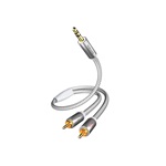 Inakustik 004100015 Premium 3,5mm jack-2RCA 1,5m fehér audio összekötő kábel