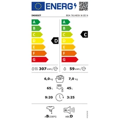 Indesit BDA 761483X W EE N elöltöltős mosó-szárítógép