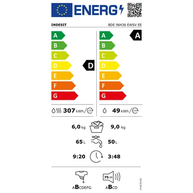 Indesit BDE 96436 EWSV EE mosó-szárítógép