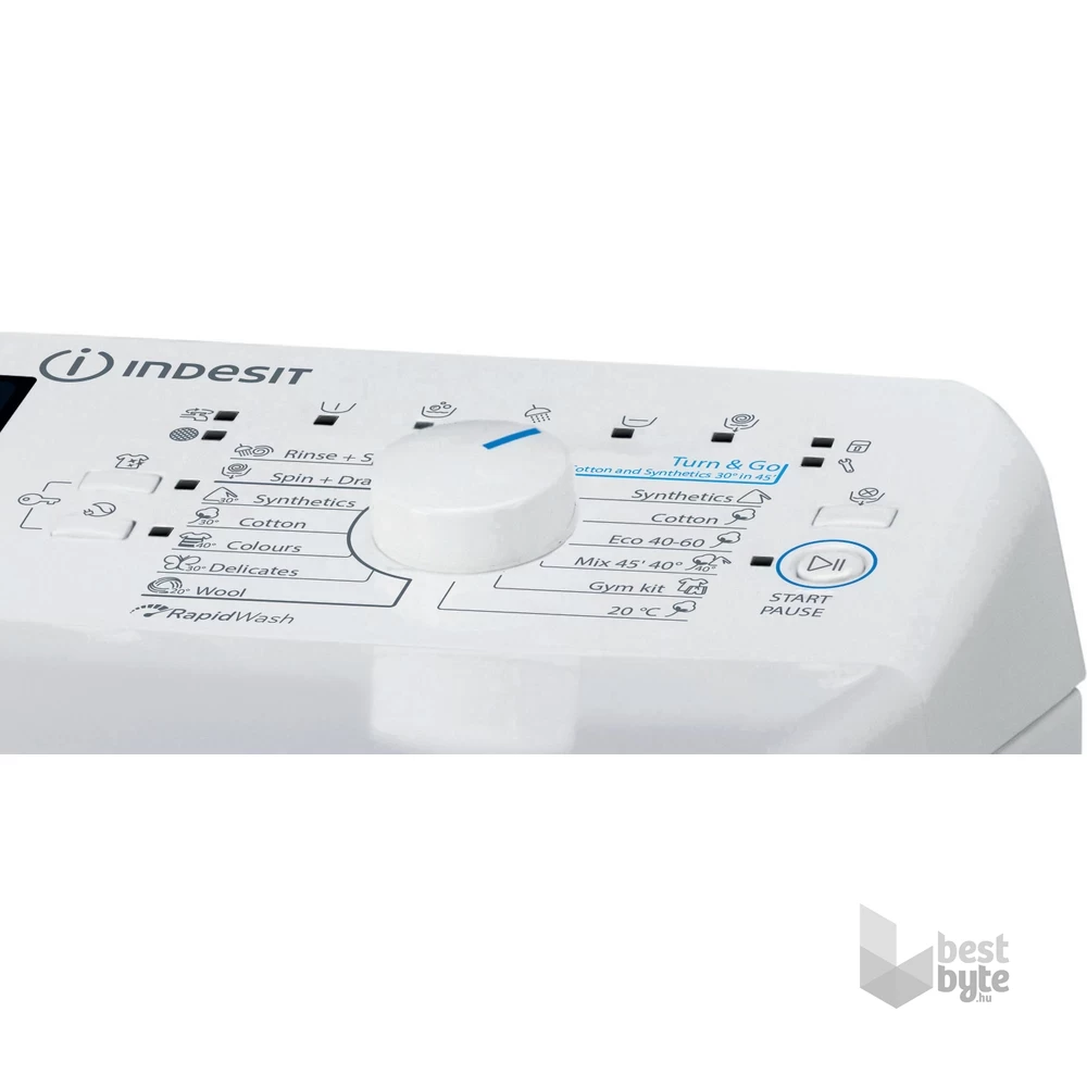 Indesit BTW B7220P EU/N fehér, felültöltős, max.1150ford., 7 kg, mosógép