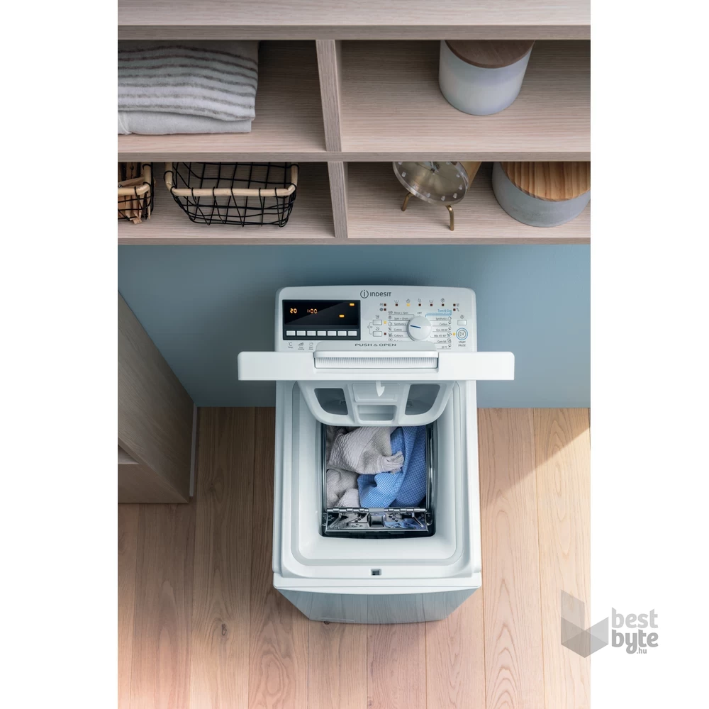 Indesit BTW B7220P EU/N fehér, felültöltős, max.1150ford., 7 kg, mosógép