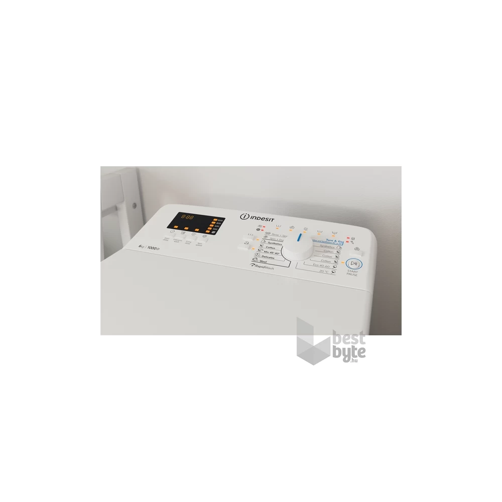 Indesit BTW S60400 EU/N fehér, felültöltős, max.1000ford., 6 kg, mosógép