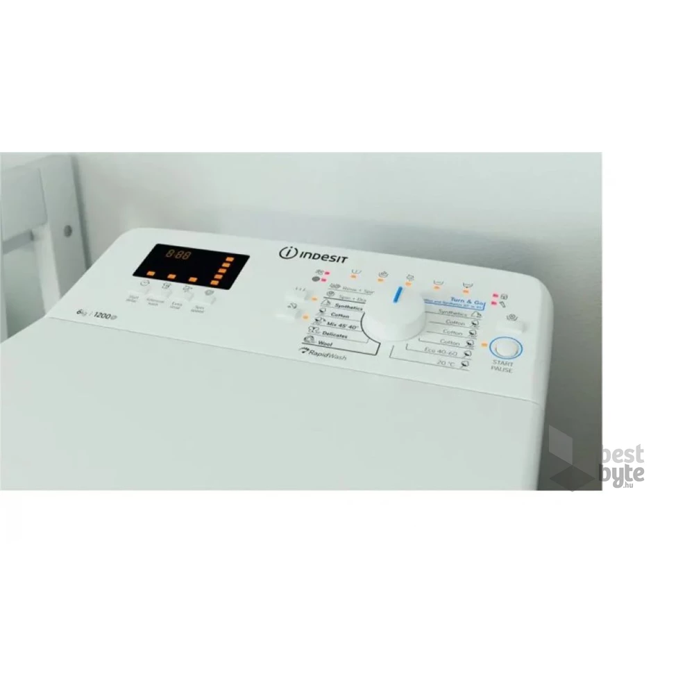 Indesit BTW S6240P EU/N fehér, felültöltős, max.1200ford., 6 kg, mosógép