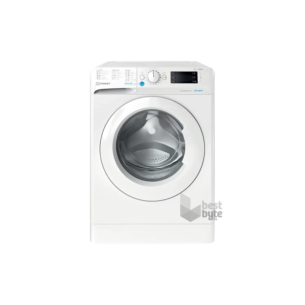 Indesit BWE 81285X W EE N fehér, elöltöltős, max.1200ford., 8 kg, mosógép