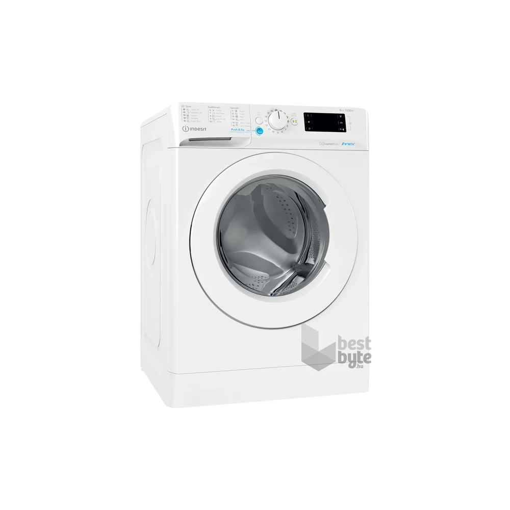 Indesit BWE 81285X W EE N fehér, elöltöltős, max.1200ford., 8 kg, mosógép