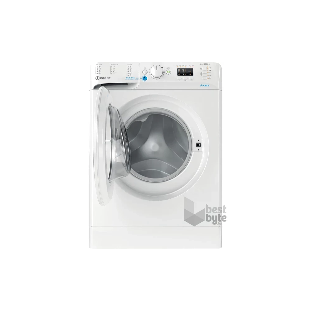 Indesit BWSA 61051 W EU N fehér, elöltöltős, max.1000ford., 6 kg, mosógép