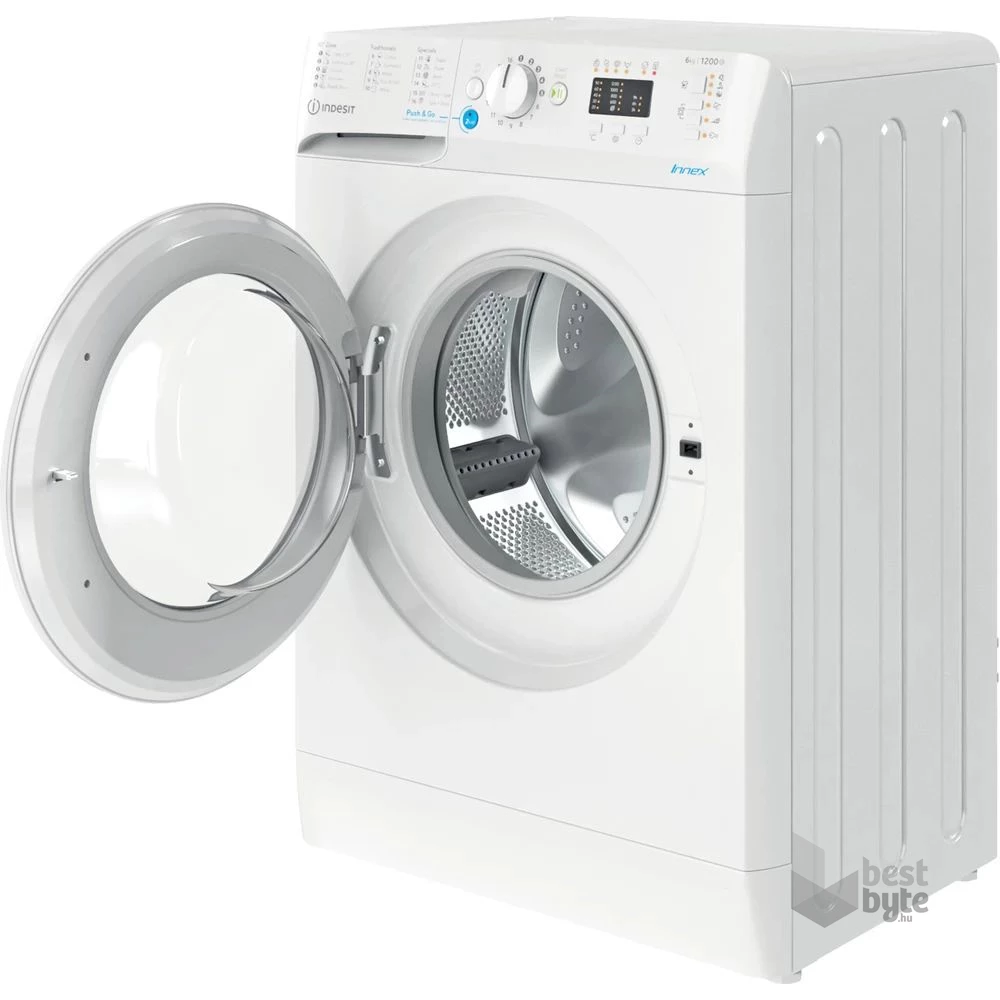 Indesit BWSA 61251 W EU N fehér, elöltöltős, keskeny, max.1200ford., 6 kg, mosógép
