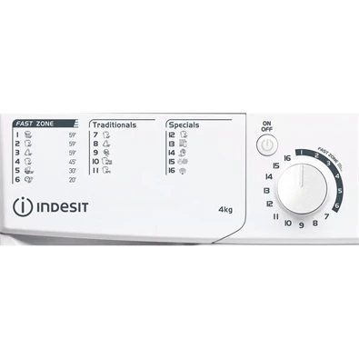 Indesit EWUD 41251 W EU N fehér, elöltöltős, keskeny, max.1200ford., 4 kg, mosógép