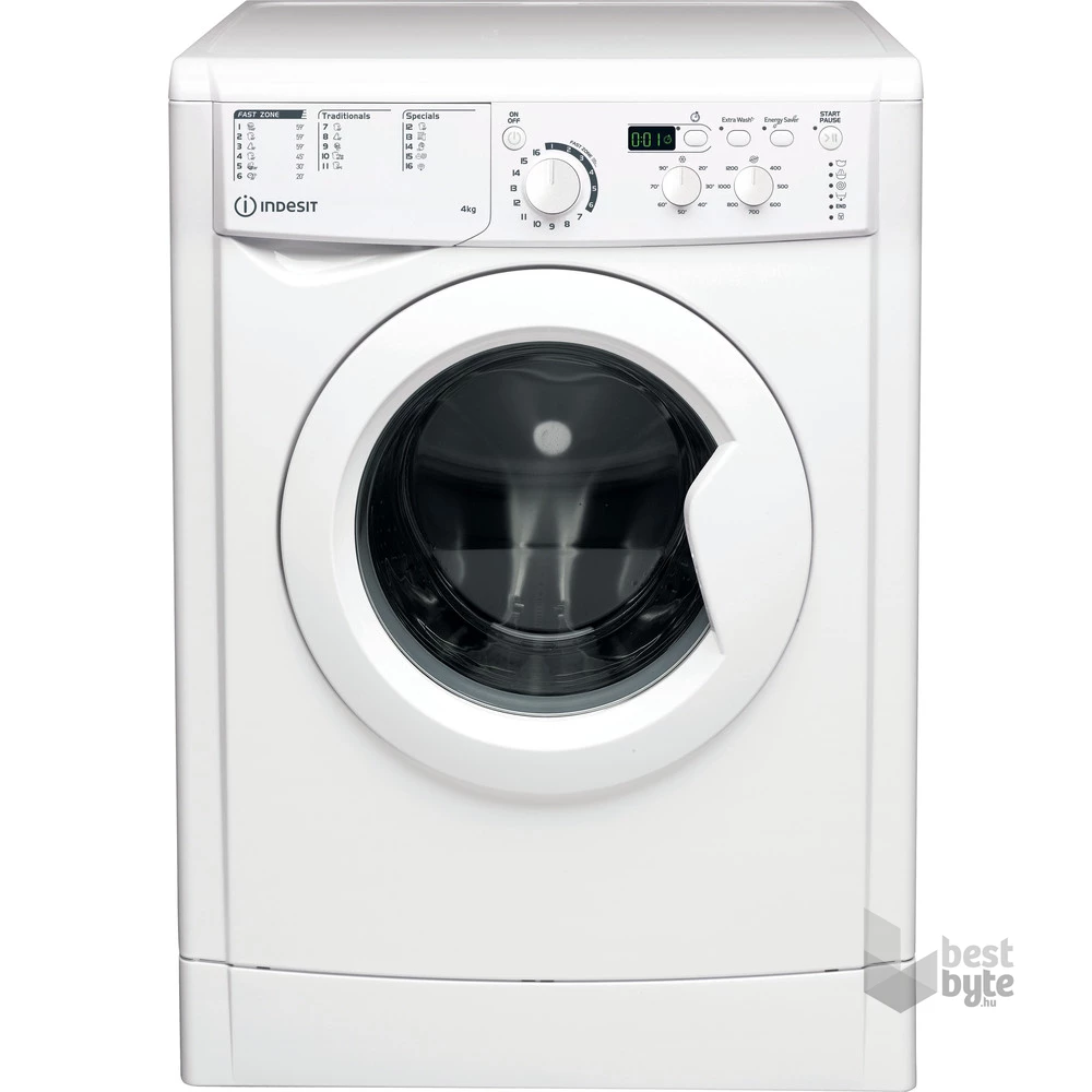 Indesit EWUD 41251 W EU N fehér, elöltöltős, keskeny, max.1200ford., 4 kg, mosógép