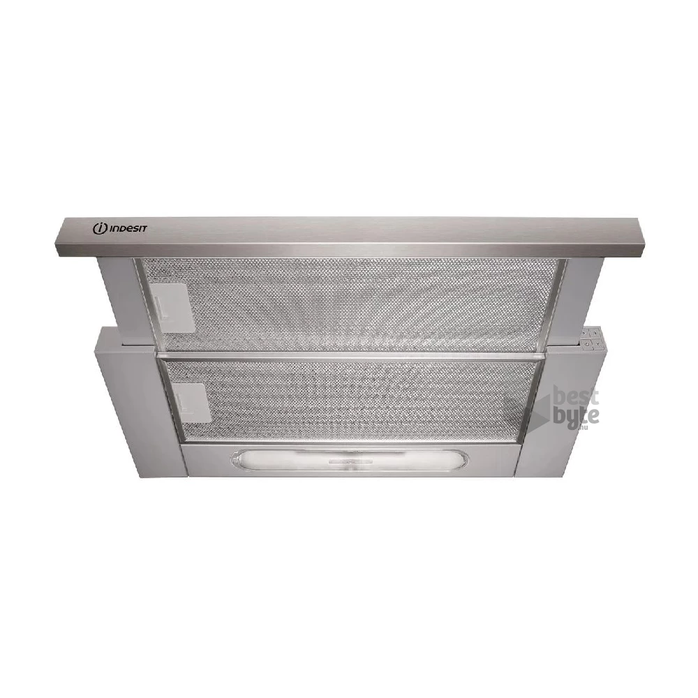 Indesit H 461 IX.1/1 ezüst, beépíthető, kihúzható, méret:59,8 cm, teleszkópos, zajszint:62 dB, páraelszívó