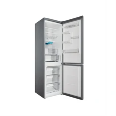 Indesit INFC9 TO32X inox, alulfagyasztós, Hűtő:263L, Fagyasztó:104L, Total No frost hűtőszekrény (Használt - B)