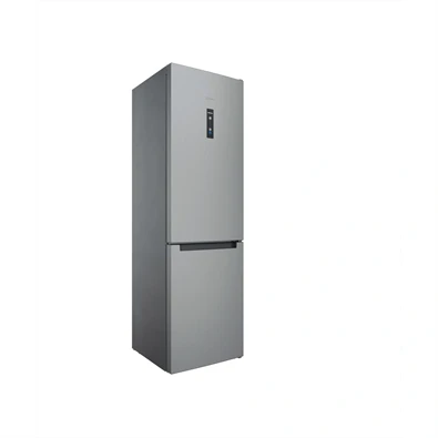 Indesit INFC9 TO32X inox, alulfagyasztós, Hűtő:263L, Fagyasztó:104L, Total No frost hűtőszekrény (Használt - B)