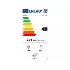 Indesit INFC9 TO32X inox, alulfagyasztós, Hűtő:263L, Fagyasztó:104L, Total No frost hűtőszekrény (Használt - B)