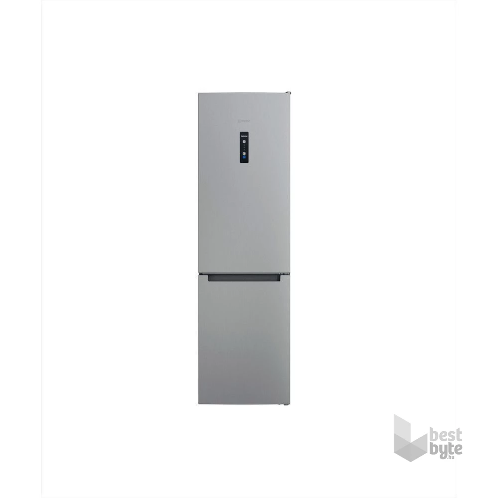 Indesit INFC9 TO32X inox, alulfagyasztós, Hűtő:263L, Fagyasztó:104L, Total No frost hűtőszekrény (Használt - B)