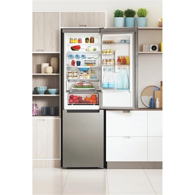 Indesit INFC9 TO32X inox alulfagyasztós hűtőszekrény (Használt - B)