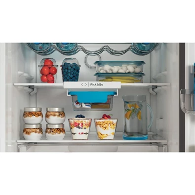 Indesit INFC9 TO32X inox alulfagyasztós hűtőszekrény (Használt - B)