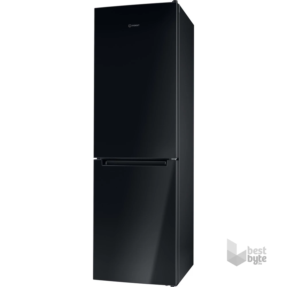 Indesit LI8 S2E K fekete, alulfagyasztós, Hűtő:228L, Fagyasztó:111L, Less. frost hűtőszekrény