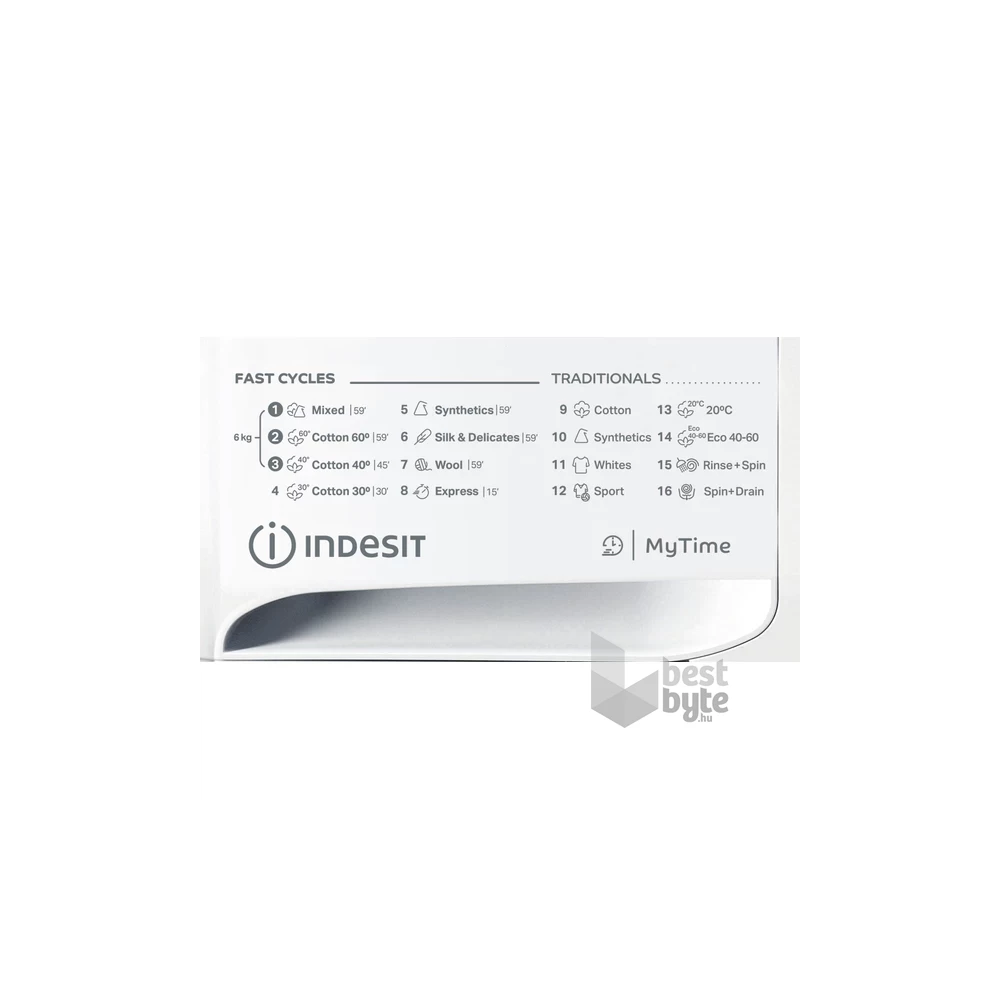 Indesit MTWSE 61252 WK EE fehér, elöltöltős, keskeny, max.1200ford., 6 kg, mosógép