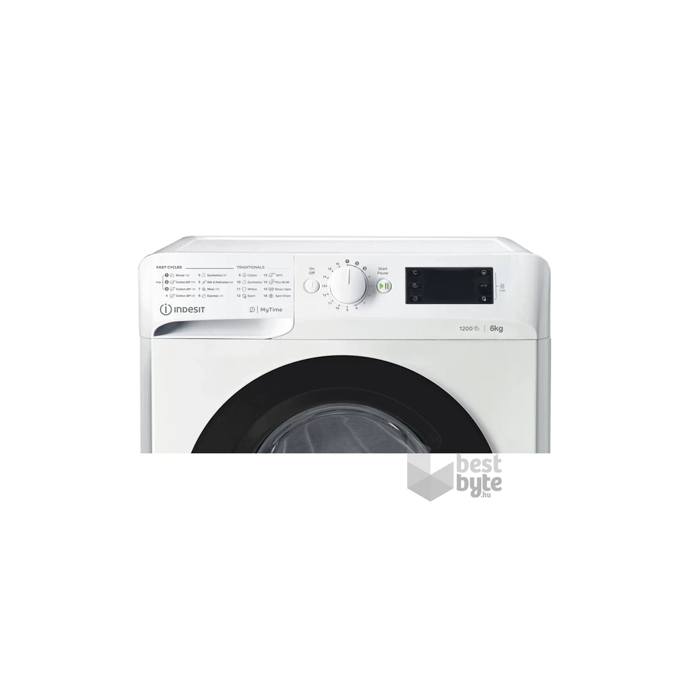 Indesit MTWSE 61252 WK EE fehér, elöltöltős, keskeny, max.1200ford., 6 kg, mosógép