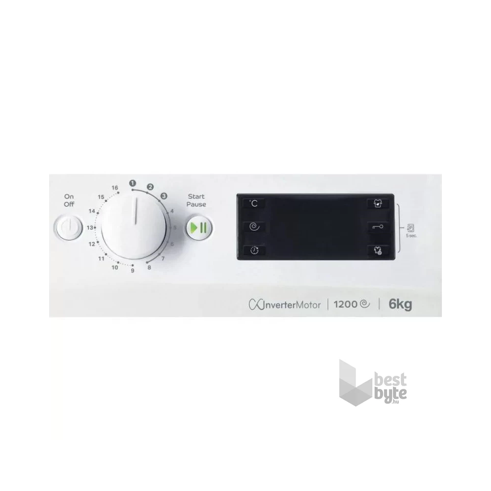 Indesit MTWSE 61294 WK EE fehér, elöltöltős, keskeny, max.1200ford., 6 kg, mosógép (Újszerű)