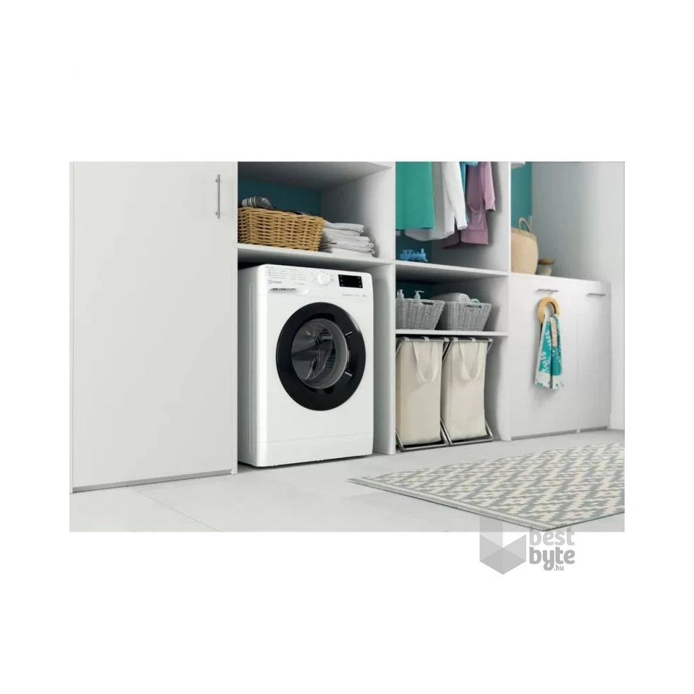 Indesit MTWSE 61294 WK EE fehér, elöltöltős, keskeny, max.1200ford., 6 kg, mosógép (Újszerű)