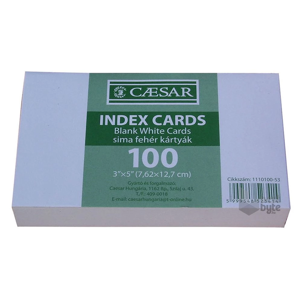 Caesar sima 100db/csomag indexkártya