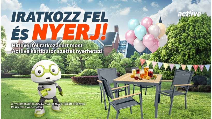 Iratkozz fel és nyerj kerti bútor szettet!