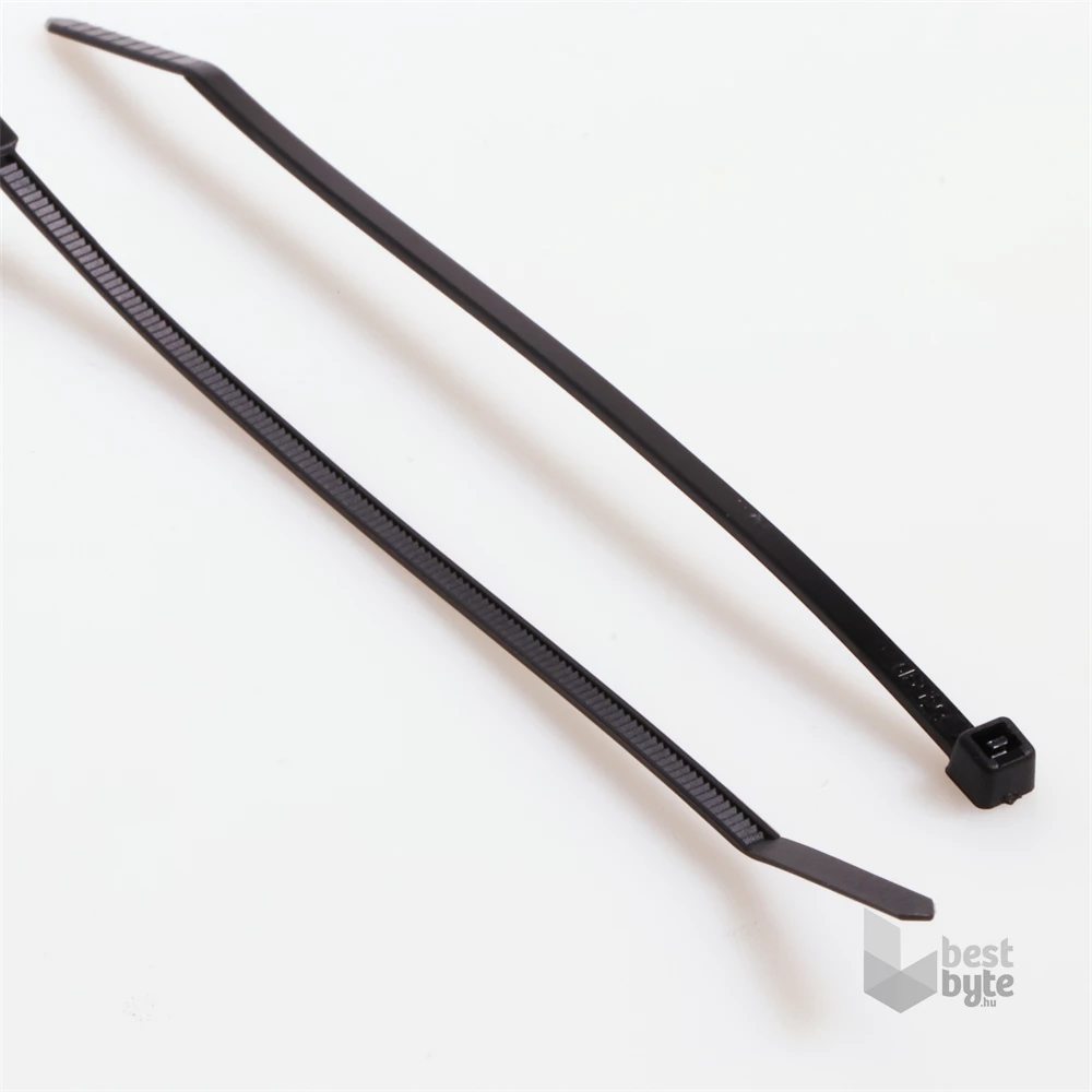 Iris Electric 100 db fekete 250x7,6mm kábelkötegelő, gyorskötöző, kötegelő, UV álló