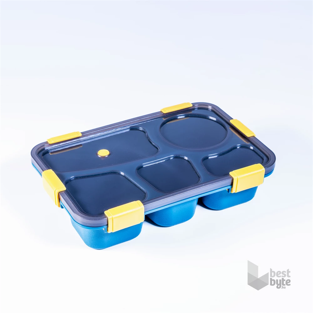 Iris KT-004-BL 5 rekeszes kék műanyag ételhordó doboz