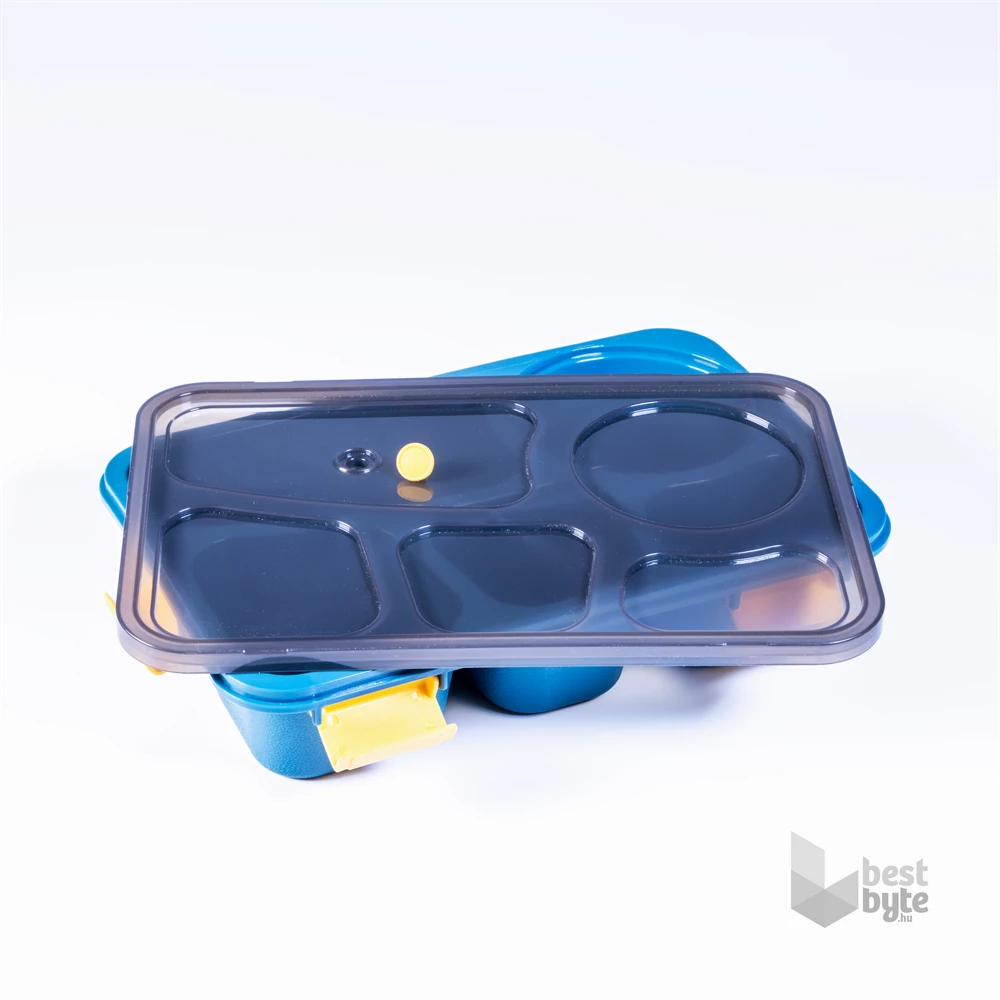 Iris KT-004-BL 5 rekeszes kék műanyag ételhordó doboz