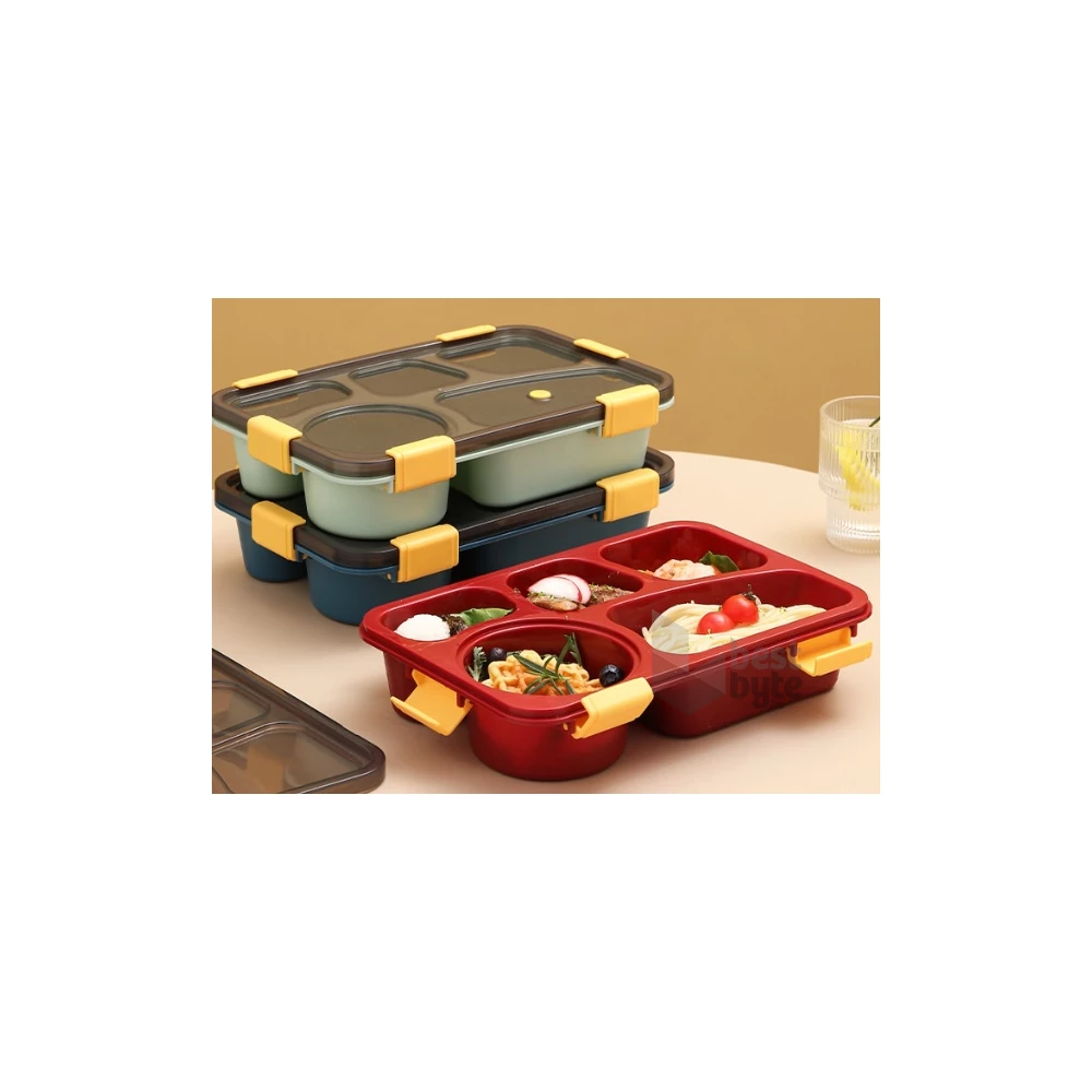 Iris KT-004-BL 5 rekeszes kék műanyag ételhordó doboz