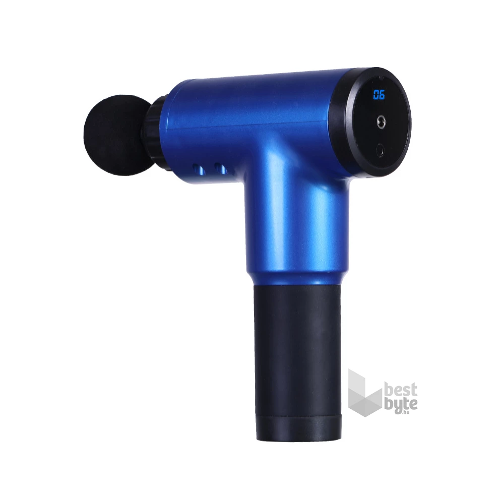 Iris KT-011-BL kék masszázs pisztoly 4 adapterrel