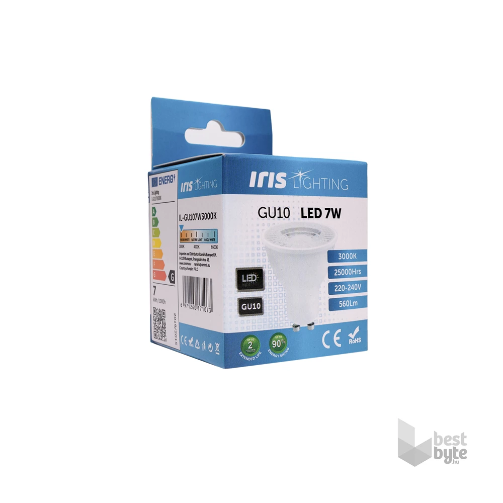 Iris Lighting GU10 7W 560lm 3000K LED fényforrás