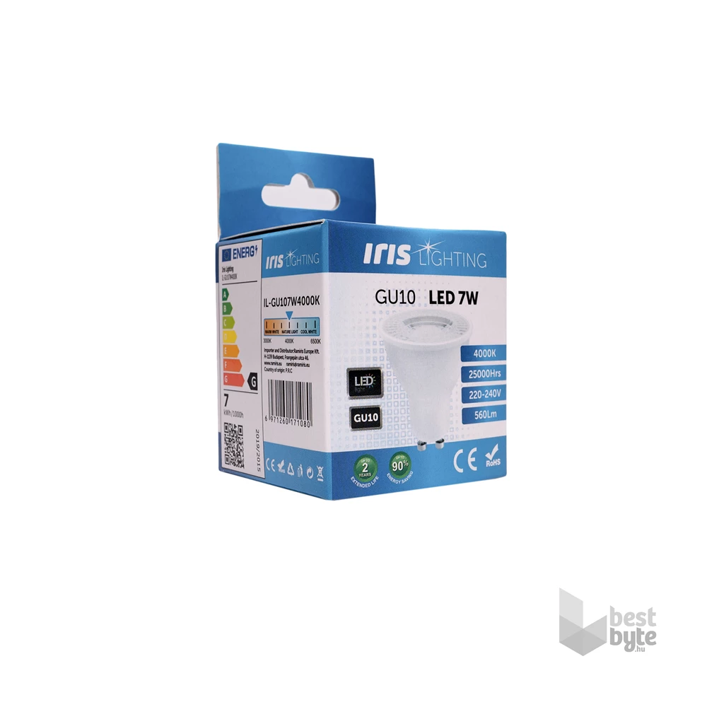 Iris Lighting GU10 7W 560lm 4000K LED fényforrás