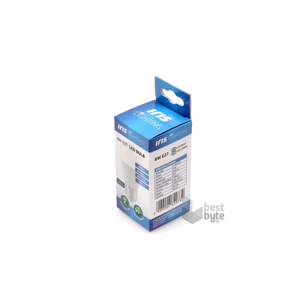 Iris Lighting Global Bulb E27 G45 8W/4000K/720lm LED fényforrás
