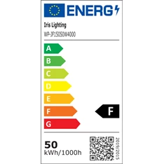Iris Lighting JF150 integrált LED-es por-és páramentes lámpatest IP65 vibrálás mentes 50W 5000 lm 4000K